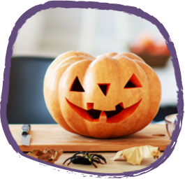 Halloween carved pumpkin